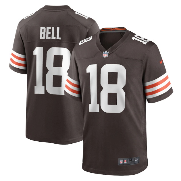 mens nike david bell brown cleveland browns game jersey